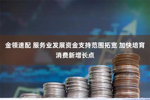 金领速配 服务业发展资金支持范围拓宽 加快培育消费新增长点
