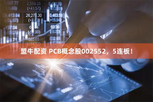 盟牛配资 PCB概念股002552，5连板！